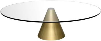 Miami coffee table zar499.99 null. Maida Clear Glass Small Round Coffee Table With Brass Conical Base Cfs Furniture Uk