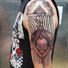 Masonic tattoo designs all of these symbols that we previously mentioned can be used for a masonic tattoo piece. 90 Masonic Tattoos For Men Freemasonry Ink Designs Masonic Tattoos Tattoos For Guys Freemasonry Tattoo