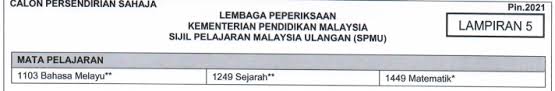Jadual waktu peperiksaan sijil pelajaran malaysia 2018 2018 © hak cipta kerajaan malaysia lembaga peperiksaan kementerian pendidikan malaysia 2. Portal Calon Persendirian Lembaga Peperiksaan