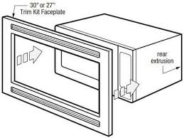 Tighten the two screws on the microwave faceplate to fasten the microwave to the mounting 4. 27 Inch Frigidaire Mwtk27kw Microwave Trim Kit White Microwave Oven Replacement Parts Tools Home Improvement Wudfurniture Com