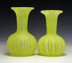 Shop vwt glass' hand blown filigree/ribbon glass candy canes. Zanfirico Filigree Glass Vintage Hand Blown Venetian Vanity Vase Set Vase Set Vase Hand Blown