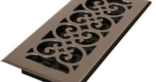 4 In X 8 In Brushed Nickel Scroll Floor Register Sph408 Nkl The Home Depot Floor Registers Decor Buy Floor Decor