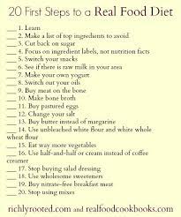 20 First Steps To A Real Food Diet Real Food Diet Real Food Recipes Diet Recipes