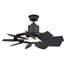 Home Decorators Collection Stonemill 36 In Led Outdoor Matte Black Ceiling Fan With Light Am689 Mbk The Home Depot In 2020 Black Ceiling Fan Ceiling Fan With Light Ceiling Fan