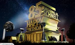 Kostenlose Geburtstagskarte Zum 85 Geburtstag Im Stile Von Hollywood Happy Birthday Geburtstagsspruche Welt