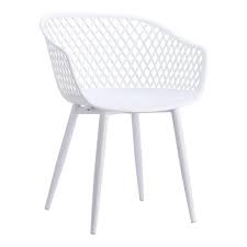 Dante Outdoor Chair White In 2020 Outdoor Dining Chairs Patio Dining Chairs Modern Outdoor Chairs