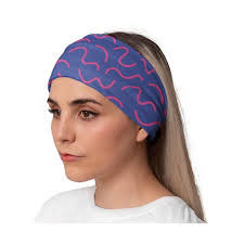Workout-Stirnband, Laufendes Stirnband, Yoga-Stirnband, Damen Stirnband,  Bandana Stirnband, Fitness Stirnband, Damen Stirnband, Blau-Rosa-Kern