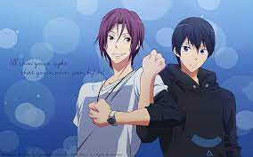 You can also upload and share your favorite free anime wallpapers. Hd Wallpaper Anime Free Haruka Nanase Rin Matsuoka Young Adult Standing Wallpaper Flare