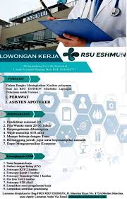 Lowongan kerja tamatan d3/s1 untuk posisi: Lowongan Kerja Tamatan D3 Di Rsu Eshmun Marelan Medan