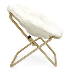 urban shop faux fur saucer chair with metal frame one size white continue to the product at the image li urban shop saucer chairs living room decor furniture