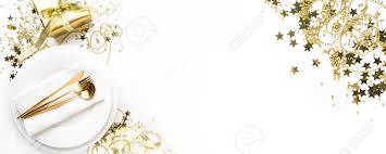 Learn the english vocabulary you need to talk about dishes and setting the table. Christmas Table Setting With Golden Dishware Silverware And Stock Photo Picture And Royalty Free Image Image 132954241