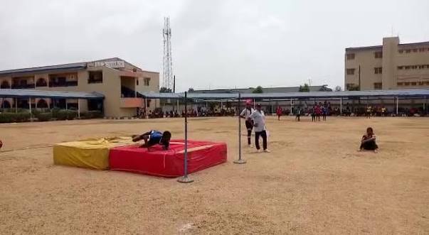 The jump that won Gold medal., Blue House. | Moshelen High School | Facebook