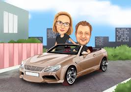 Flotte Karre Caricature Cartoon Theme