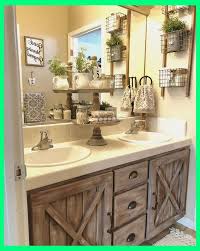 50 Lovely Bathroom Decor Ideas With Farmhouse Style Bathroom Vanity Decor Bling Bathroom Rustic Bathroom Wall Decor Bathroom Decor Rustic Bathrooms