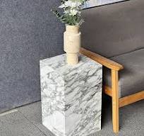 Amazon.com: Luxury Marble Side Table,Square End Table for ...