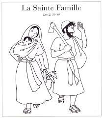 La Sainte Famille Evangile Colorier Catechisme