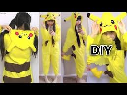 Diy Easy Onesie Kigurumi Costume Pikachu Onesie How To Make Pattern From Existing Clothes Youtube Pikachu Kostum Pokemon Geburtstag Pikachu