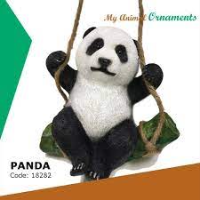Swing Panda Garden Ornament Resins 40 In 2021 Fairy Garden Decor Animal Ornament Garden Ornaments