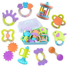 10 Baby Rattles Infants Teething Toys Babies Teether Ball Shaker Grab Spin Rattle Musical Play Gift Set For 0 1 Baby Teething Toys Baby Toys Baby Toddler Toys