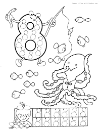 Printable Number 8 Coloring Worksheet For Free Color Worksheets Kindergarten Lessons Printable Numbers
