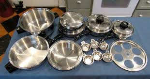 Lustre Craft 5 Ply Waterless Cookware 16 Piece Set Vented Lids Stainless Steel Lustrecraft Stainless Steel Cookware Stainless Cookware Sets