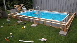 Pin By Marrie66 On Eigenen Pool Bauen Diy Swimming Pool Diy Pool Rectangle Pool