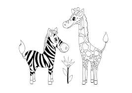 Easy free giraffes coloring page to download beautiful giraffes coloring page to print and color giraffes coloring page with few details for kids Kids Free Coloring Printables Aimee Gray Illustration