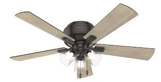 Ceiling fans without lights are the best option for you if you have plenty of lighting in your space but still need a cooling ceiling fan. Hunter Crestfield 3 Light 52 Indoor Flush Mount Ceiling Fan In Noble Bronze Lightsonline Com