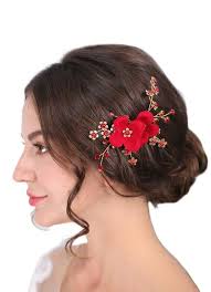 Pinzas Pelo IYOU Pinza De Boda De Cristal Flor Rojo Barrette Tocado  Rhinestone Peinetas Prom Accesorios Para El Cabello De Novia Para Las  Mujeres Pinzas Para El Pelo