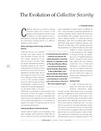 The Evolution of Collective Security