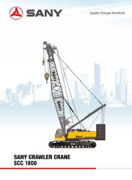 sany scc1800d 180t crawler crane sany pdf catalogs