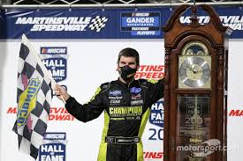 The winner gets one of these clocks as a trophy, and it's become a special tradition. Enfinger Wins Wild Martinsville Truck Race To Earn Title Shot