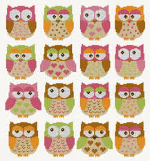 Use 2 strands of thread for cross stitch. Owls Cross Stitch Pattern By Tereena Clarke Crosstitch Com
