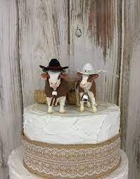 Cow Cake Topper Animal Wedding Cake Topper Farm Sentimental Etsy Animal Cake Toppers Wedding Cow Cakes Barn Wedding Cake Toppers