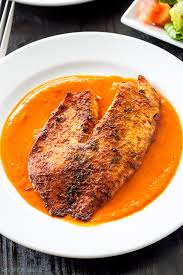 Preheat the oven to 400. Parmesan Crusted Tilapia With Roasted Red Pepper Sauce Recipe Runner