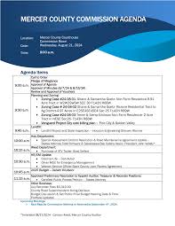 MERCER COUNTY COMMISSION AGENDA