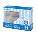 Amazon.com: POSATE Heavy Weight Plastic Forks, Clear Disposable ...