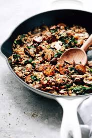 Mushroom Cauliflower Rice Skillet Healthy Rice Recipes Cauliflower Rice Recipes Healthy Rice Skillet Meals