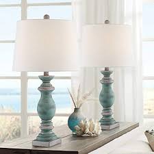 European ceramic table lamp bedside lamp classic country style living room light. Patsy Country Cottage Traditional Style Table Lamps Set Of 2 Blue Gray Washed Tapered Fabric Drum Shade Decor For Living Room Bedroom House Bedside Nightstand Home Office Family Regency Hill Pricepulse