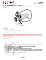 Riesenauswahl an werkzeug und baumaterial. Vixen Horns Heavy Duty Onboard Air Compressor 200 Psi Universal Replacement For Truck Car Train Horn Suspension Ride Bag Kit System Fits All 12v Vehicles Like Semi Pickup Trucks Jeep Vxc8301 User Manual Manualzz