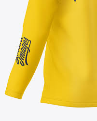 Download Men S Long Sleeve T Shirt Back Half Side View In Apparel Mockups On Yellow Images Object Mockups