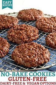 An Easy Recipe For Gluten Free No Bake Cookies The Classic Peanut Butter And Chocolate No Bake Cookies Dairy Free Gluten Free Recipes Easy Dairy Free Recipes