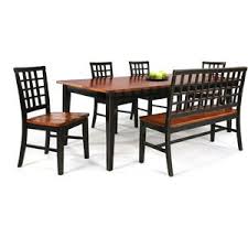 Imagio Home Arlington 6 Piece Dining Set With Leaf Table And Bench Black And Java Luxury Dining Room Rectangular Dining Table Dining Room Bench