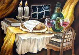 Shabbat Table By Michael Zlatopolsky Jewish Art Shabbat Shalom Shabbat