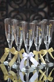 Custom Bridesmaids Glasses Personalized Bachelorette Glasses Bridal Party Champagne Flutes Wedding Gift Idea Bridesmaids Gifts In 2020 Bridesmaid Glasses Bridesmaids Gifts Wedding Champagne Glasses