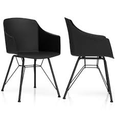 Check spelling or type a new query. Costway Set Of 2 Dining Chair Modern Molded Shell Plastic Seat Metal Frame White Target