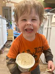 We've got a #TaterHead in training! Starting 'em young so they know what  greatness tastes like. #TaterHead #TaterTot #DipObsession #TopTheTater  #SourCreamDip