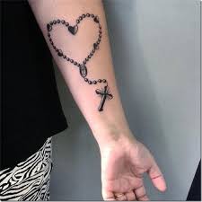 Show off your faith with this kind of minimalist tattoo design. Small Rosary Tattoo On Arm Novocom Top