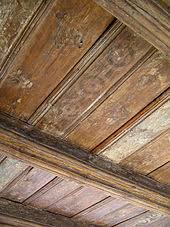 Deckenbalken im bereich der stiele mit u 240 beidseitig verstärken ; Holzbalkendecke Wikipedia