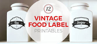 12 vintage food label printables